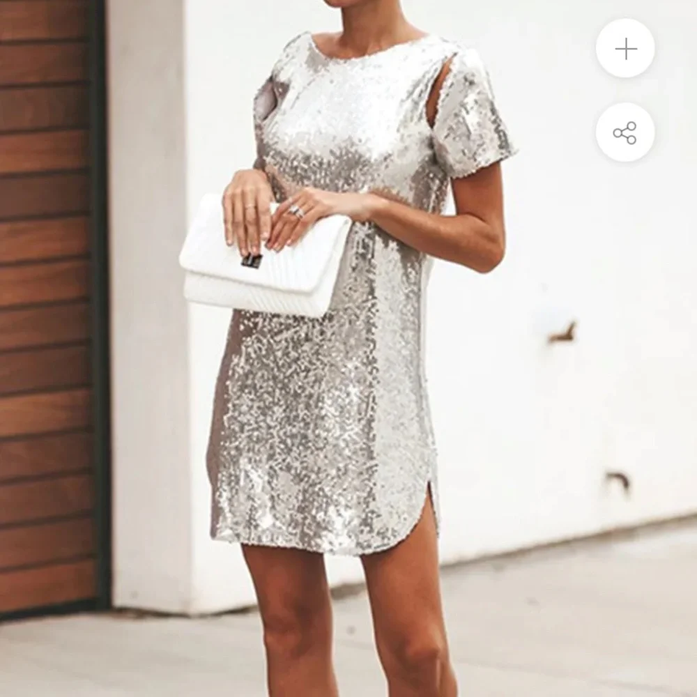 Silver sequin mini dress - Picture 4 of 4